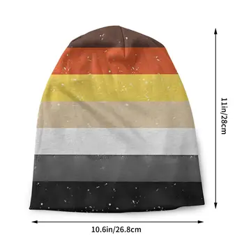 Искусственный блестящий фон с медведем-геем, флаг гордости, выстиранный теплый капот, велосипедные повседневные шапочки, защитные мужские и женские шляпы Изображение 2