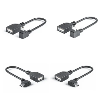 Кабель Micro USB-USB OTG Шнур Вверх/Вниз/влево/вправо Изогнутый разъем Удлинитель провода передачи данных для игрового контроллера Изображение 2