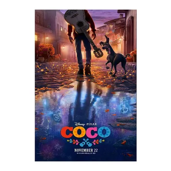 Картины из аниме Disney Coco, Плакаты с классическими мультфильмами и настенные художественные картины для гостиной, украшения детской комнаты, украшения дома Изображение 2