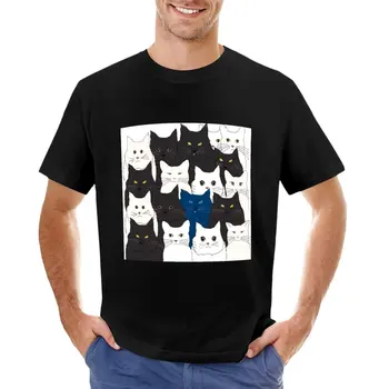 Коллекция крутых кошек - Знакомьтесь, Футболка Mr. Blue, забавные футболки, мужская одежда