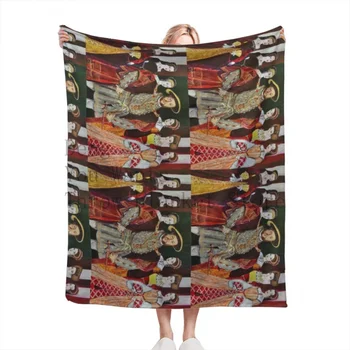 Король Генрих 8-й и шесть Его жен набрасывают одеяла для путешествий, легкие предметы первой необходимости в комнате общежития, роскошное утепленное одеяло