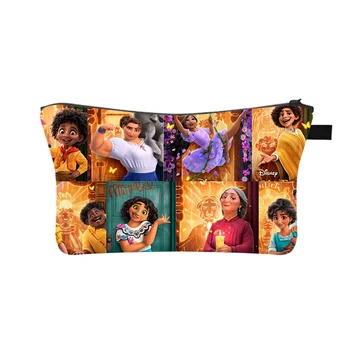 Косметички Disney Encanto с разноцветным рисунком, сумки для косметики для девочек, дорожная дамская сумка, женская косметичка