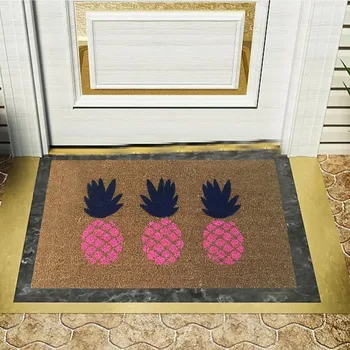 Красочные Летние ананасы, забавный милый коврик, дверной коврик, Добро Пожаловать, друзья, коврик, забавные толстые вязаные пледы для дивана Изображение 2