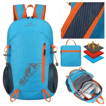 Легкий упаковываемый рюкзак, водонепроницаемая сверхлегкая уличная сумка, многофункциональная, большой емкости, дышащая для кемпинга, пеших прогулок