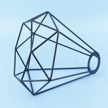 Металлический абажур, декор крышки лампы, промышленный металлический абажур, нержавеющий геометрический чехол для простой установки, ретро-декор