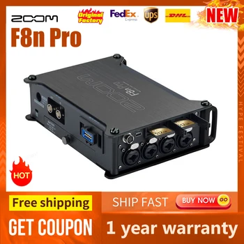 Многодорожечный полевой регистратор Zoom F8n Pro с 8 входами/10 дорожками