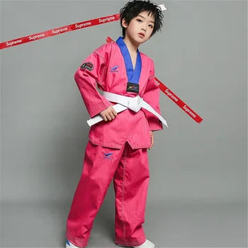 Многоцветная Детская Форма Для Тхэквондо Dobok WTF Tae Kwon Do Боевые Искусства Gi Performance Одежда Для Тхэквондо И Каратэ Спортивная Одежда Изображение 2