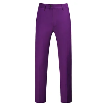 Мужские облегающие модные брюки большого размера, 15 чистых цветов, прямые деловые рабочие брюки высокого класса, повседневные брюки большого размера M-6XL
