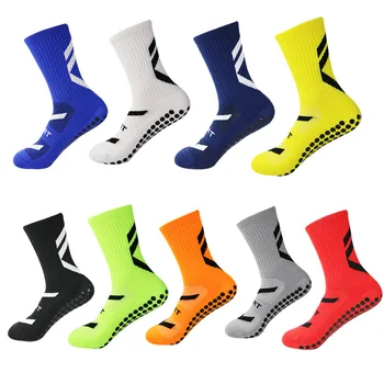 Мужские футбольные носки, нескользящие накладки для футбола, баскетбола, спортивные носки с захватом Изображение 2