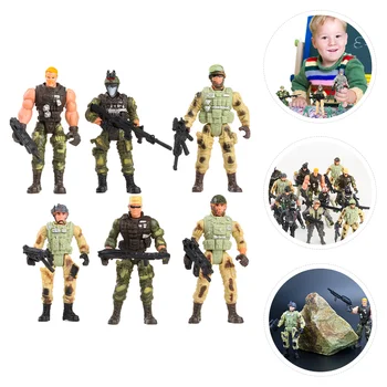Набор солдатиков Модель солдатика Солдатики Игрушки для мальчиков Детские игры на Рождество Подарок на День рождения 6 случайных типов