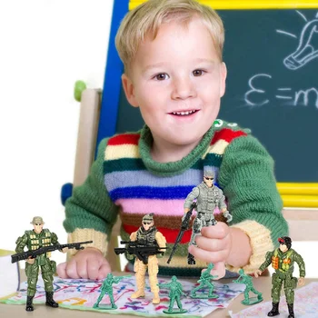 Набор солдатиков Модель солдатика Солдатики Игрушки для мальчиков Детские игры на Рождество Подарок на День рождения 6 случайных типов Изображение 2