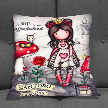 Наволочка Santoro Gorjuss, наволочка для подушки с мультяшной девушкой, наволочка для гостиной, стул, диван, украшение для дома в спальне Изображение 2
