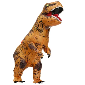 Надувной костюм динозавра для взрослых и детей, T-Rex, косплей, Аниме, Маскарадный костюм, костюмы на Хэллоуин для мужчин и женщин Изображение 2