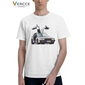 Назад в будущее, Ретро-футболка Delorean Cars, хлопковые футболки высокого качества, Индивидуальные футболки для мужчин, Подарок для женщин
