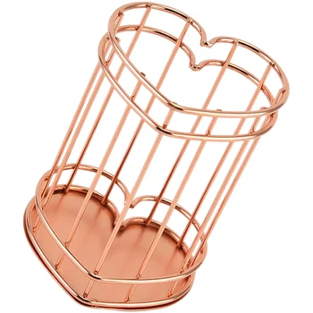 Настольный контейнер для ручек в форме сердца, металлическая подставка для кистей для макияжа, держатель для ручек в скандинавском стиле