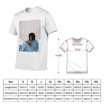 Новая джинсовая футболка DANIEL CAESAR, графическая футболка, быстросохнущая футболка, футболки для тяжеловесов, мужские графические футболки в стиле хип-хоп Изображение 2