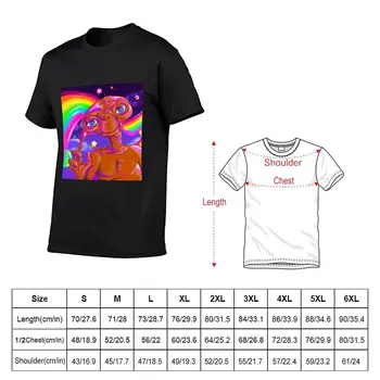 Новая футболка Rainbow E.T. на заказ, футболки больших размеров, футболки оверсайз, футболки с короткими тренировочными рубашками для мужчин Изображение 2