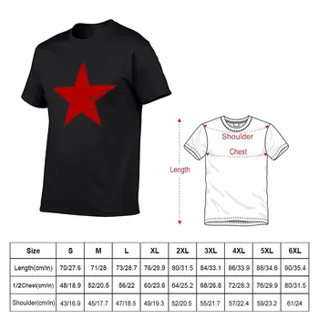 Новая футболка с красной звездой, футболка с аниме, футболка с графикой, мужские футболки Изображение 2