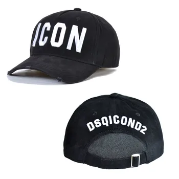 НОВЫЙ бренд ICON DSQ Бейсбольные кепки из 100% хлопка с буквами на значках Высококачественная кепка Мужская Женская Дизайнерская шляпа Черная кепка Шляпы для папы