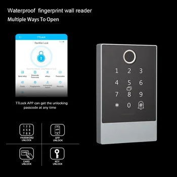 Общая дверная система настенный считыватель контроля доступа по отпечаткам пальцев настенный считыватель WiFi APP reader на стене водонепроницаемый Изображение 2