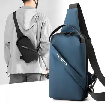 Оксфордская сумка-Слинг, Новая многофункциональная нагрудная сумка из полиэстера, Черная сумка для мотобайкеров, мужская сумка через плечо