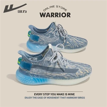 Оригинальные брендовые мужские кроссовки WARRIOR с сеткой, выдалбливают комфортную дышащую спортивную обувь, роскошную легкую спортивную обувь для бега трусцой, скейтбординга, тренажерного зала. Изображение 2