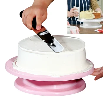 Пластиковая Подставка для торта Поворотный стол Инструменты для украшения торта Стол для выпечки Инструменты для украшения торта Инструменты для помадки Инструменты для торта Поворотные столы Инструменты для торта Изображение 2