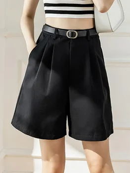 Повседневные шорты с высокой талией, женское новое поступление, летняя уличная одежда в корейском стиле, универсальные женские короткие брюки на заказ Изображение 2