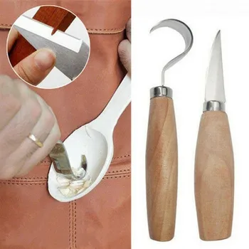 Поделки крюк нож 1шт инструменты деревообрабатывающие эргономическая ложка прочный криво начинающих скульптурные нержавеющей стали профессиональные