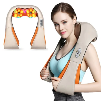 Популярное Разминающее массажное Нагревательное устройство с 4 клавишами для массажа плеч и шеи