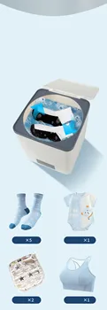 Портативная стиральная машина для нижнего белья, носков для нижнего белья, мини-стиральная машина с турбиной емкостью 5 л для домашнего общежития Изображение 2