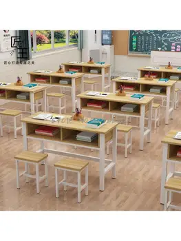 Производитель напрямую продает парты и стулья для старшеклассников, двухслойные учебные столы с выдвижными ящиками, коррекционные Изображение 2