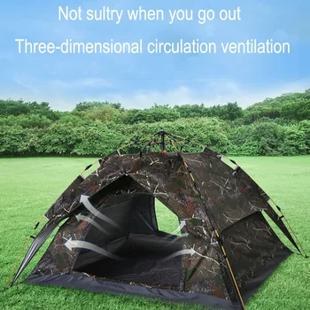 Профессиональная водонепроницаемая и ветрозащитная Легкая туристическая палатка Простая установка Подходит для пеших прогулок на открытом воздухе. Изображение 2