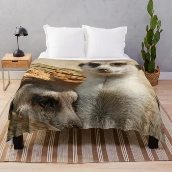 Пуховые дизайнерские одеяла Meerkat 042 для дивана fluffy Loose