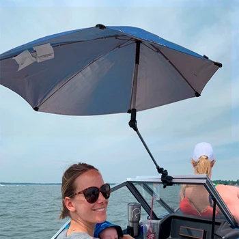 Регулируемый зонт для стульев, зонт с фиксатором, многофункциональная прогулочная коляска, зонт для пляжного кресла, коляска-каталка Изображение 2