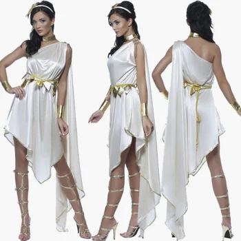 Сексуальная леди, костюм Греческой богини Афины, Арабско-римская принцесса, косплей, Карнавальная вечеринка на Хэллоуин, Маскарадное платье