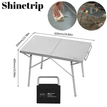 Складной стол для кемпинга Shinetrip для барбекю на открытом воздухе, стол для пикника, стол для барбекю, Портативный складной обеденный стол для барбекю из нержавеющей стали