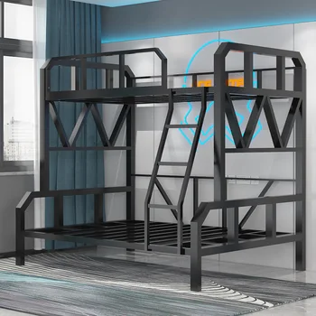 Современная минималистичная железная W-образная киберспортивная кровать, интернет-кафе, гостиничная комбинация двухслойного материнского верха и низа Изображение 2