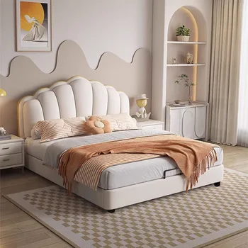 Современные кремовые Односпальные Детские кровати, Удобный дизайн, Бесплатная Доставка, Дизайнерская кровать, высококачественная домашняя мебель Princess Cama Casal