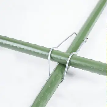 Соединительная пряжка для кольев для прививки растений, 50ШТ, зажим для садовой сваи, соединитель для клеток для растений, соединители для садовых кол для овощей Изображение 2