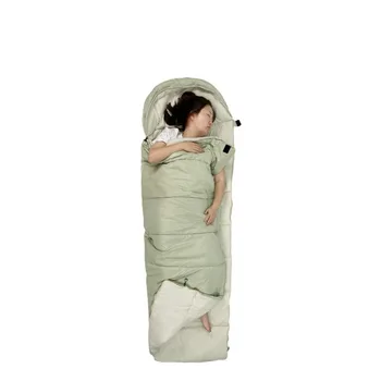 Спальный мешок для кемпинга на открытом воздухе, Брызгозащищенный, можно стирать в машине, Спальный мешок для кемпинга для взрослых, Сезонный Спальный мешок для двоих Изображение 2