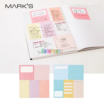 Стикеры Mark's для планирования целей / Lifelog, список дел, график, Мои правила, памятка по разделам, 30 листов по 5 типов заметок в наборе