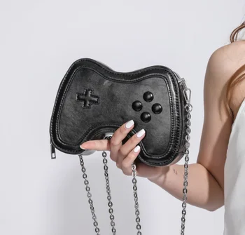 Сумка для подмышек из искусственной глянцевой кожи, дизайнерская сумка для игровой консоли, сумка через плечо для гитары, роскошная женская сумка на цепочке в стиле Y2K