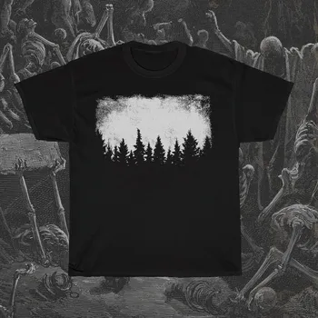 Темная Лесная рубашка, Рубашка с Сосновым деревом, Языческая футболка для Поклонения природе, Футболка с Гоблинкором, Футболка на Хэллоуин, Черная Металлическая рубашка, Темные Леса S