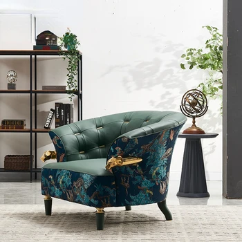 Удобное дизайнерское кресло с ворсом, Современный диван-кресло, одноместное дизайнерское кресло для отдыха в роскошном отеле