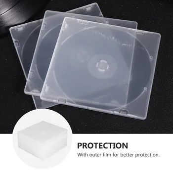 Ультратонкий чехол для DVD, прозрачная упаковка для компакт-дисков, переносной ящик для хранения компакт-дисков для домашнего кинотеатра Изображение 2