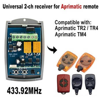 Универсальный Гаражный приемник с дистанционным управлением 433,92 МГц Для Aprimatic TR2 TR4 TM4 С функциями бега трусцой, самоблокирующейся блокировки
