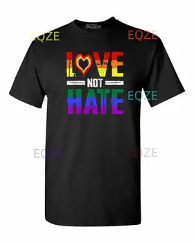 Футболка Love Not Hate, ЛГБТК-гей-прайд, рубашки Rainbow Equality Human,