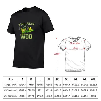 Футболка Two Peas in a WOD, футболка оверсайз, графическая футболка, простые белые футболки, мужские Изображение 2