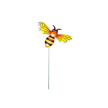 Художественная скульптура с кольями для животных и пчел, Наружное Железное Украшение для сада, домашнего декора, декора двора, 14 * 9 * 2 см, Мультяшные детские игрушки